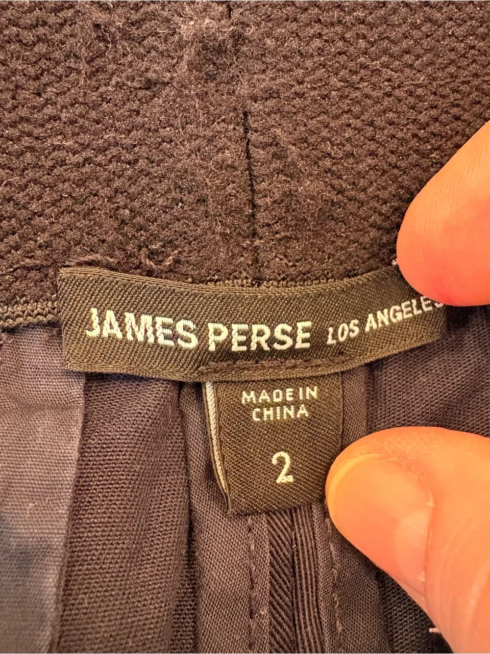 James Perse Dark Navy Pull On Drawstring Chino Pants Sz 2 (32 waist)
